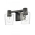 Elk Celia 12 Inch Wide 2 Light Vanity Light in Matte Black Model: 81641/2