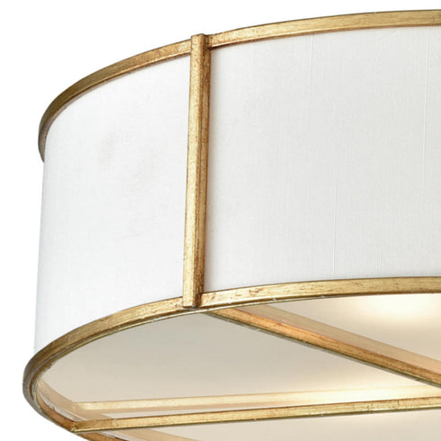 Elk Ceramique SEMI FLUSH MOUNT in Antique Gold Leaf Finish Model: 33052/3