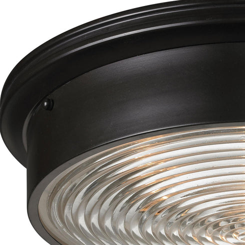 Elk Chadwick FLUSH MOUNT in Oiled Bronze Finish Model: 11453/3