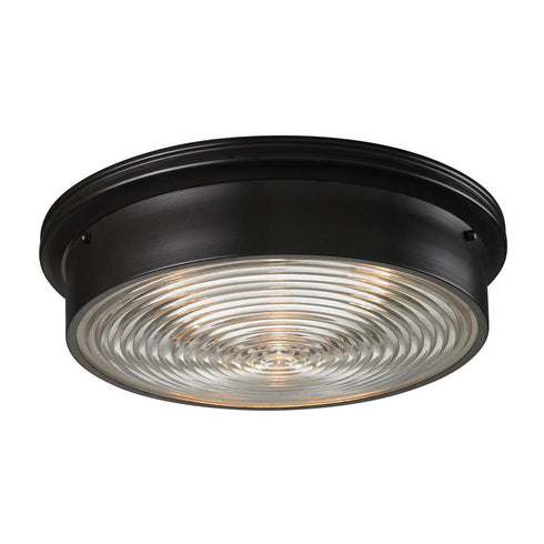 Elk Chadwick FLUSH MOUNT in Oiled Bronze Finish Model: 11453/3