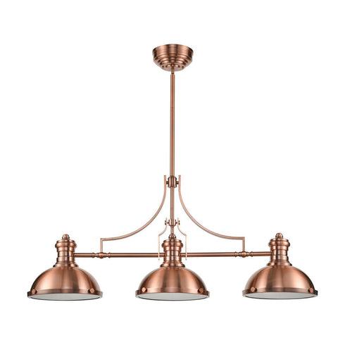 Elk Chadwick ISLAND LIGHT in Antique Copper Finish Model: 66145-3