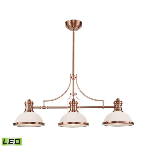 Elk Chadwick ISLAND LIGHT in Antique Copper Finish Model: 66245-3-LED
