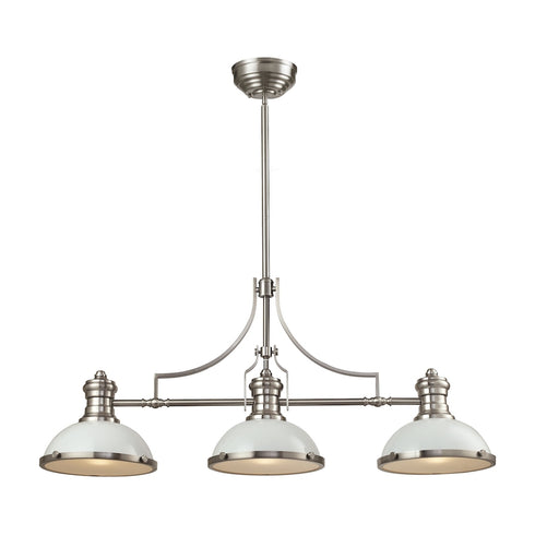 Elk Chadwick ISLAND LIGHT in Gloss White Finish Model: 66165-3
