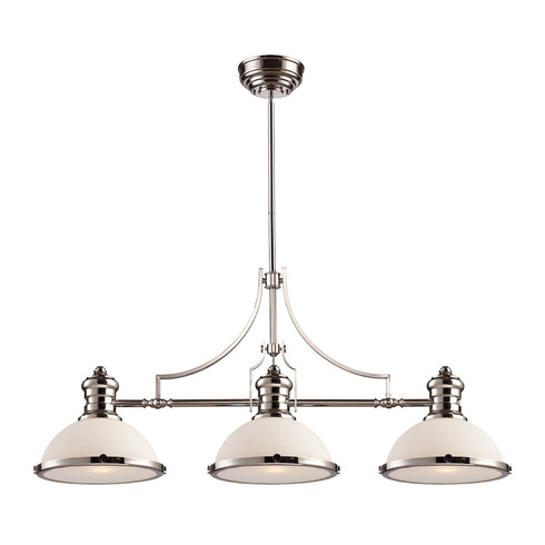 Elk Chadwick ISLAND LIGHT in Polished Nickel Finish Model: 66215-3