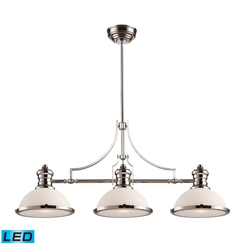 Elk Chadwick ISLAND LIGHT in Polished Nickel Finish Model: 66215-3-LED