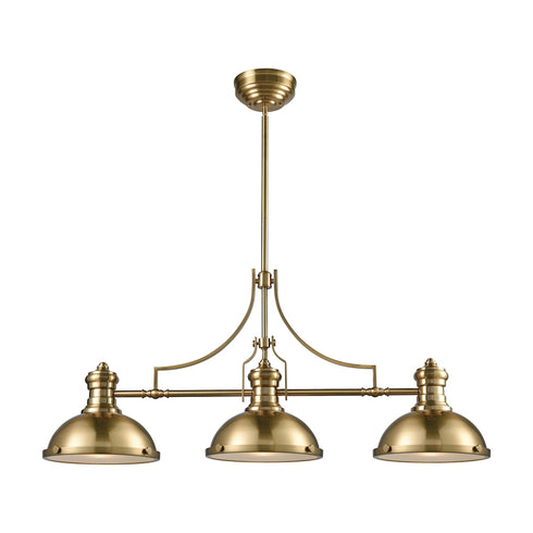 Elk Chadwick ISLAND LIGHT in Satin Brass Finish Model: 66595-3