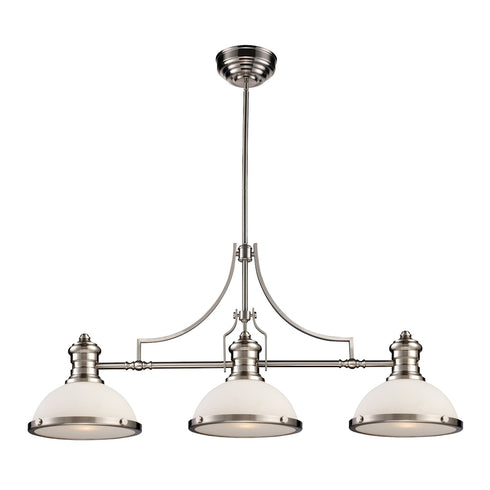 Elk Chadwick ISLAND LIGHT in Satin Nickel Finish Model: 66225-3