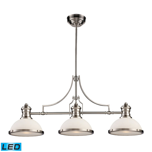 Elk Chadwick ISLAND LIGHT in Satin Nickel Finish Model: 66225-3-LED