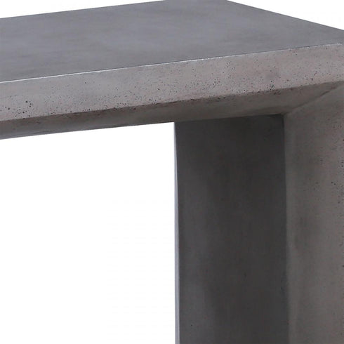 Elk Chamfer CONSOLE TABLE DESK in Polished Concrete Finish Model: 157-079