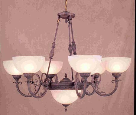 Elk CHANDELIER With BOT GLASS BOWL in Brown Finish Model: 88113