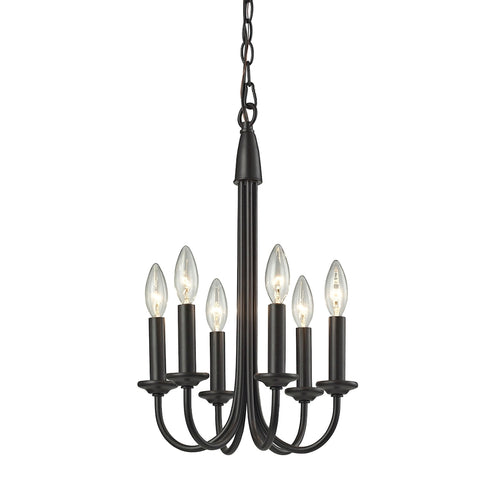 Elk Chandette 6 Light CHANDELIER in Oil Rubbed Bronze Finish Model: 31813/6