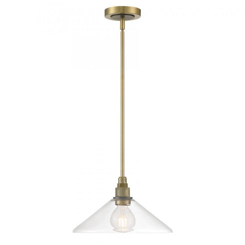 Elk Charis 12.5 Inch Wide 1 Light Pendant in Antique Brass with Oil Rubbed Bronze Model: 6331-ANOB-CL
