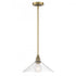 Elk Charis 12.5 Inch Wide 1 Light Pendant in Antique Brass with Oil Rubbed Bronze Model: 6331-ANOB-CL