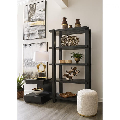 Elk Checkmate Accent Table in Checkmate Black Model: S0075-9866