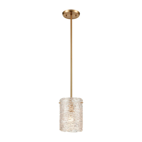 Elk Chiseled Ice MINI PENDANT in Satin Brass Finish Model: 60194/1