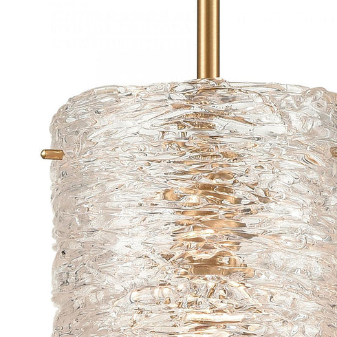 Elk Chiseled Ice MINI PENDANT in Satin Brass Finish Model: 60194/1