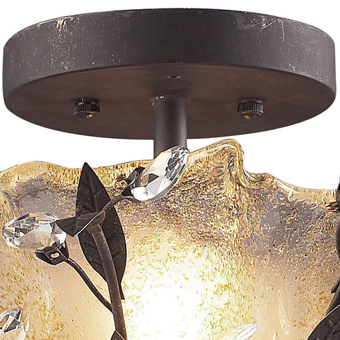 Elk Circeo SEMI FLUSH MOUNT in Deep Rust Finish Model: 8059/2