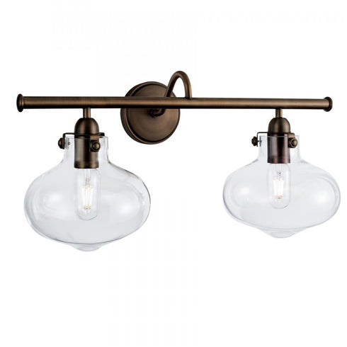Elk Clara 9 Inch Wide 2 Light Vanity Light in Architectural Bronze Model: 8262-AR-CL