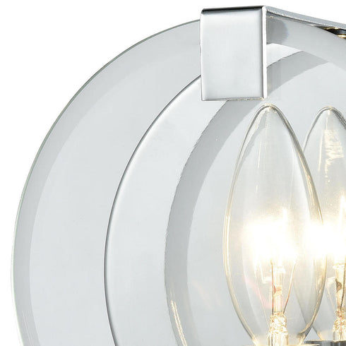 Elk Clasped Glass VANITY LIGHT in Polished Chrome Finish Model: 81340/1