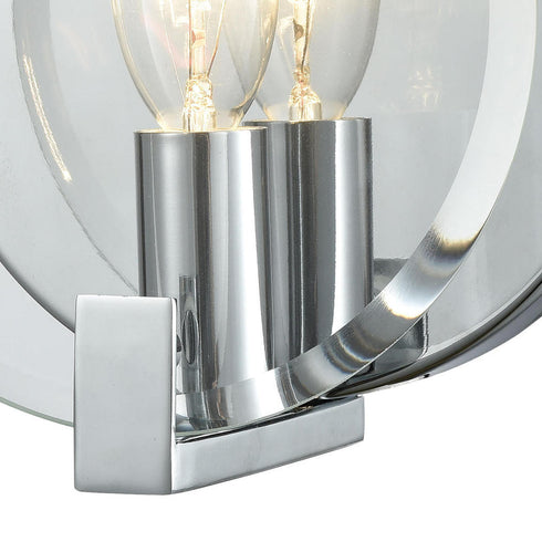Elk Clasped Glass VANITY LIGHT in Polished Chrome Finish Model: 81340/1