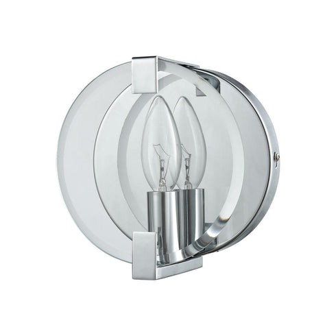 Elk Clasped Glass VANITY LIGHT in Polished Chrome Finish Model: 81340/1