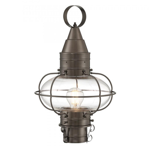 Elk Classic Onion 17.5 Inch High 1 Light Outdoor Post Light in Black Model: 1511-BL-CL