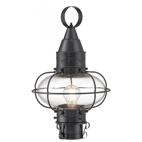 Elk Classic Onion 17.5 Inch High 1 Light Outdoor Post Light in Black Model: 1511-BL-CL