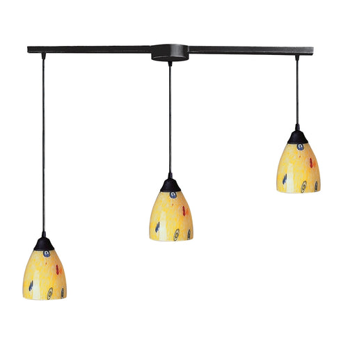 Elk Classico MINI PENDANT in Dark Rust Finish Model: 406-3L-YW