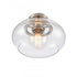 Elk Clement 13 Inch Wide 1 Light Semi Flush Mount Antique Nickel Model: 89754/1