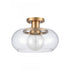 Elk Clement 13 Inch Wide 1 Light Semi Flush Mount Brushed Gold Model: 89764/1