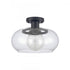 Elk Clement 13 Inch Wide 1 Light Semi Flush Mount Matte Black Model: 89774/1