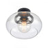 Elk Clement 13 Inch Wide 1 Light Semi Flush Mount Matte Black Model: 89774/1