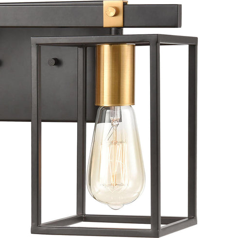 Elk Cloe VANITY LIGHT in Matte Black Finish Model: 46631/2
