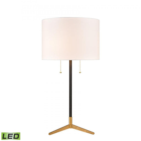 Elk Clubhouse 29 Inch High 2 Light Table Lamp Black Includes LED Bulbs in Matte Black Finish Model: D3120WHT-LED