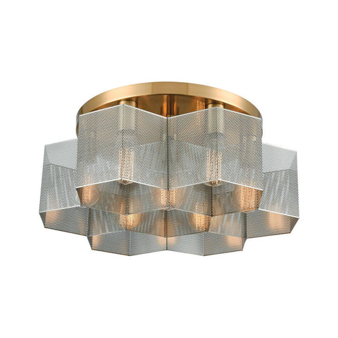 Elk Compartir SEMI FLUSH MOUNT in Polished Nickel Finish Model: 21109/7