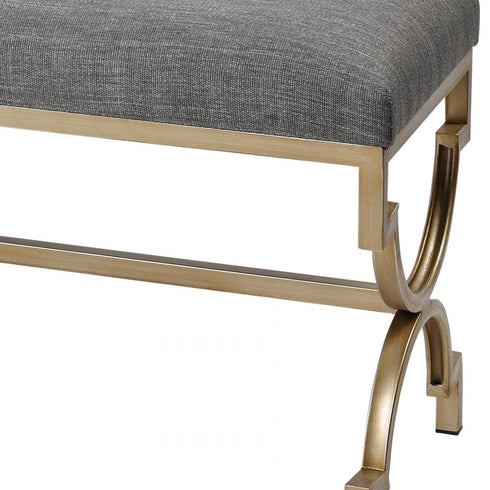 Elk Comtesse BENCH OTTOMAN in Gray Finish Model: 3169-130