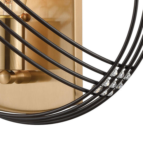 Elk Concentric 1 Light SCONCE in Oil Rubbed Bronze Satin Brass Satin Brass Finish Model: 11190/1