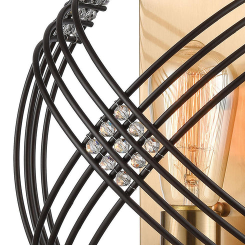 Elk Concentric 1 Light SCONCE in Oil Rubbed Bronze Satin Brass Satin Brass Finish Model: 11190/1