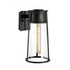 Elk Cone 17 Inch High 1 Light Outdoor Sconce in Matte Black Model: 1245-MB-CL