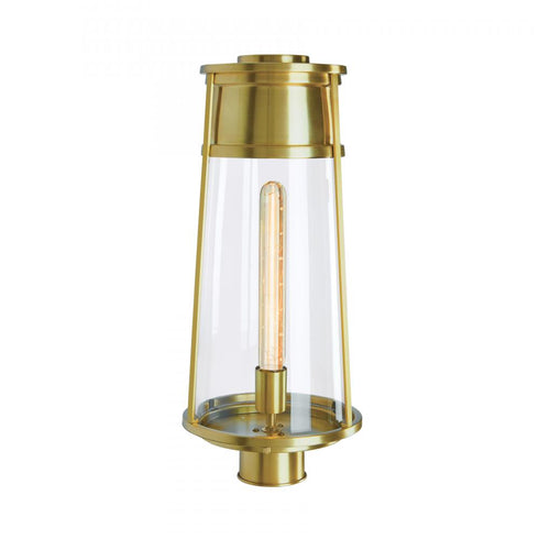Elk Cone 19.75 Inch High 1 Light Outdoor Post Light in Matte Black Model: 1247-MB-CL