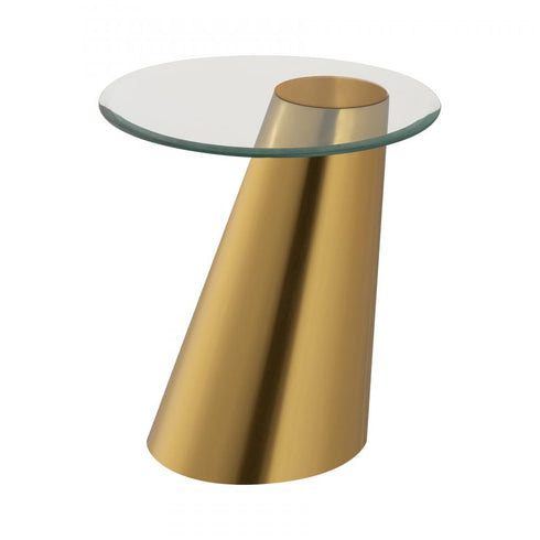 Elk Cone Accent Table in Brass Finish Model: H0895-10540