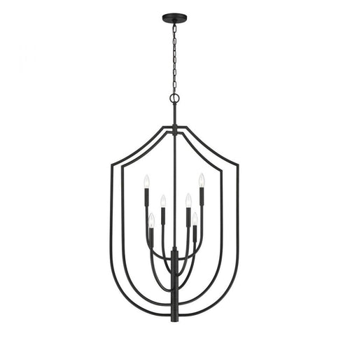 Elk Continuance 26 Inch Wide 6 Light Pendant in Charcoal Model: 82026/6