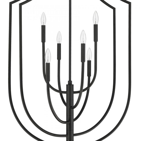 Elk Continuance 26 Inch Wide 6 Light Pendant in Charcoal Model: 82026/6