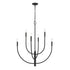 Elk Continuance 30 Inch Wide 6 Light Chandelier in Charcoal Model: 82027/6
