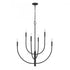 Elk Continuance 30 Inch Wide 6 Light Chandelier in Charcoal Model: 82027/6