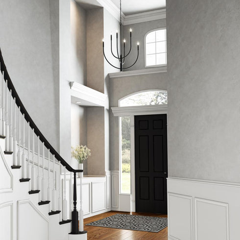 Elk Continuance 30 Inch Wide 6 Light Chandelier in Charcoal Model: 82027/6