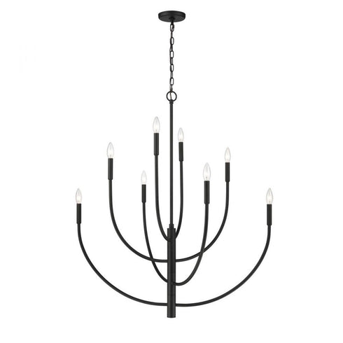 Elk Continuance 36 Inch Wide 8 Light Chandelier in Charcoal Model: 82028/8