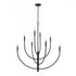Elk Continuance 36 Inch Wide 8 Light Chandelier in Charcoal Model: 82028/8
