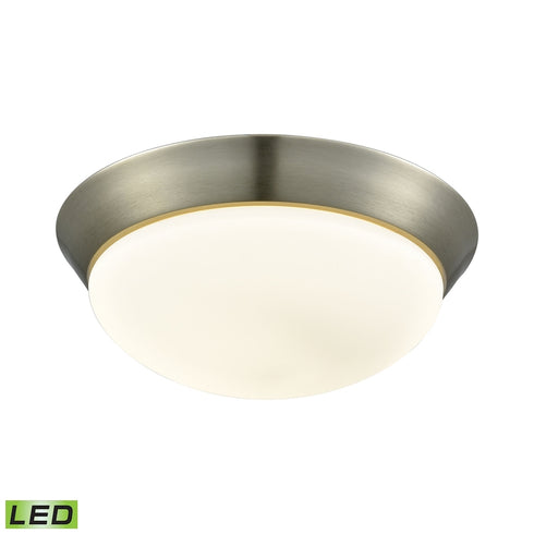 Elk Contours 1 Light FLUSH MOUNT in Satin Nickel Finish Model: FML7175-10-16M