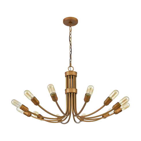 Elk Conway 12 Light CHANDELIER in Painted Aged Brass Finish Model: D4454